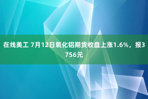 在线美工 7月12日氧化铝期货收盘上涨1.6%，报3756元